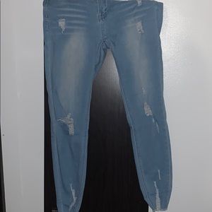 Ripped light wash jeans